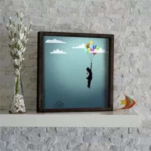 KZM528 Multicolor Decorative Framed MDF Painting