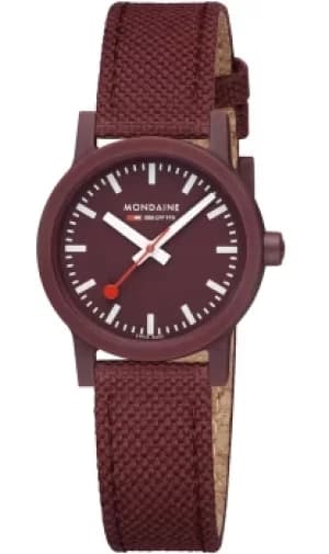 Mondaine Watch Essence Dark Cherry Textile