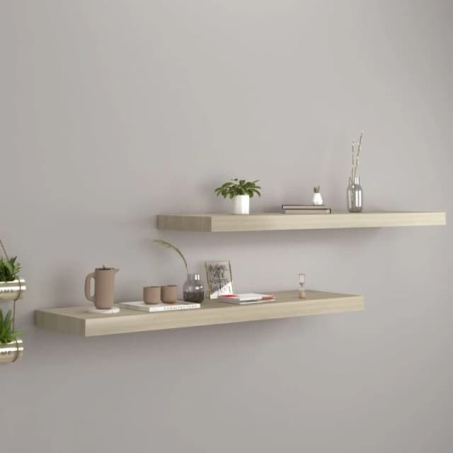VIDAXL Vidaxl - Floating Wall Shelves 2 pcs Oak 90x23.5x3.8cm mdf 8720286075128
