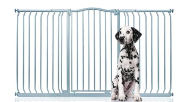 Bettacare Extra Tall Curved Top Dog Gate, 161Cm - 170Cm, Matt Grey, Extra Tall 100Cm In Height, Pressure Fit Pet Gate