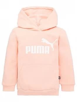 Puma Girls Essential Logo Hoodie Fl - Pink, Size 15-16 Years, Women