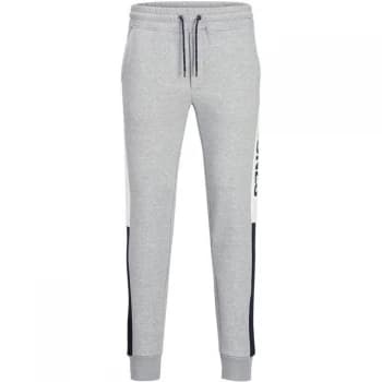 Jack and Jones Colour Block Logo Sweat Pants - Light Grey