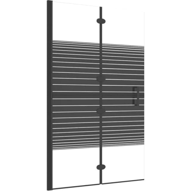VIDAXL Folding Shower Enclosure esg 80x140cm Black Vidaxl 8720286415962
