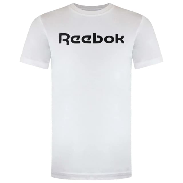 Reebok Men GS Linear White T-Shirt Size: Small White S Male 4062051838335