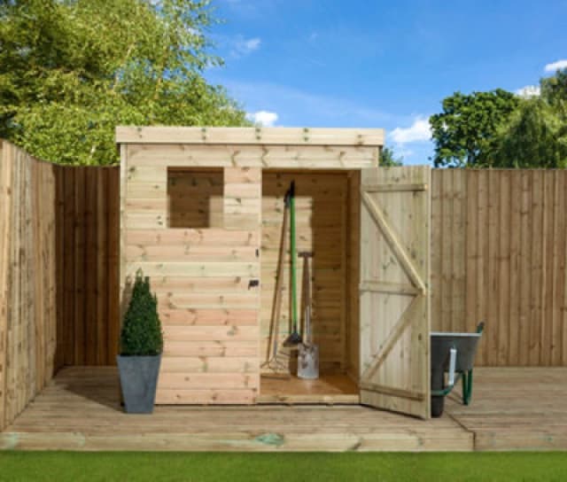 Empire Sheds Empire 1500 Pent 5X3 Pressure Treated Tongue And Groove Wooden Garden Shed Door Right (5' X 3' / 5ft X 3ft) (5X3)