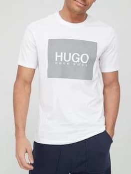 Hugo Boss Dolive 211 Reflective Logo T-Shirt White Size L Men