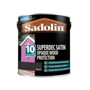 Sadolin Superdec Opaque Wood Protection Super White Satin 5 litre