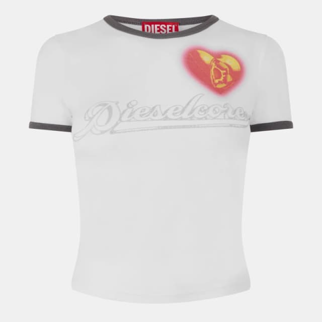 Diesel Womens Core Crop Tops White female 8