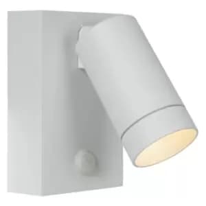 Lucide TAYLOR - Wall Spotlight Outdoor, PIR Sensor - 1xGU10 - IP54 - White