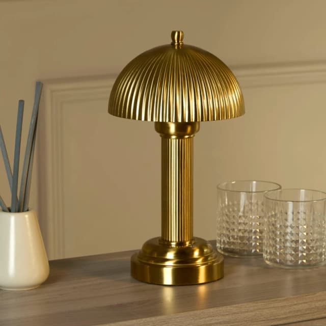 Lighting Collection Gold Portable Touch Lamp Antique Brass unisex One size