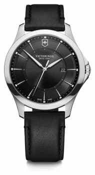 Victorinox Swiss Army Alliance Mens Black Leather Watch