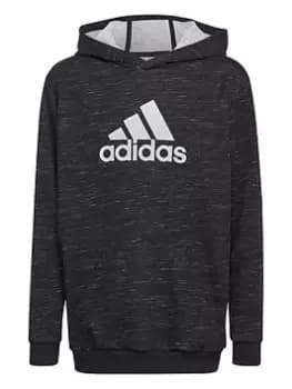 adidas Future Icons Junior Unisex Badge Of Sport Overhead Hoody, Black, Size 11-12 Years, Women