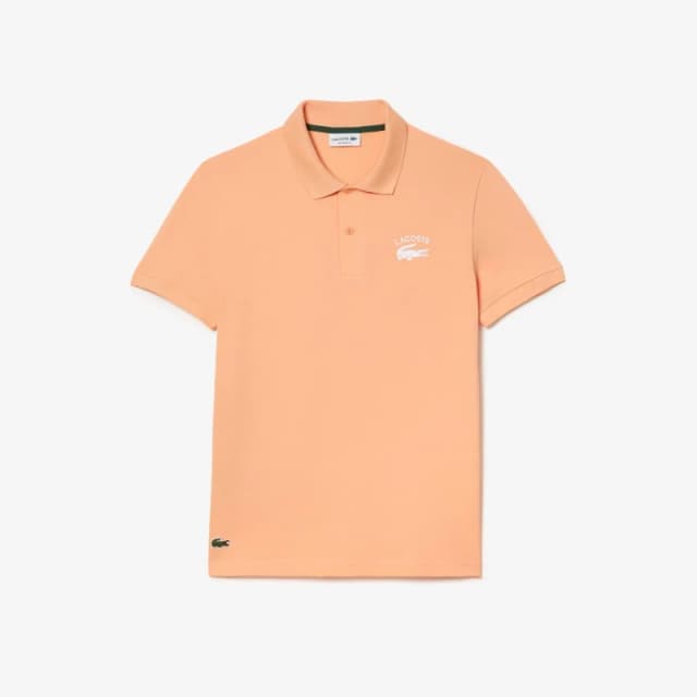 Lacoste Regular Fit Branded Stretch Cotton Polo Shirt - Orange Orange S