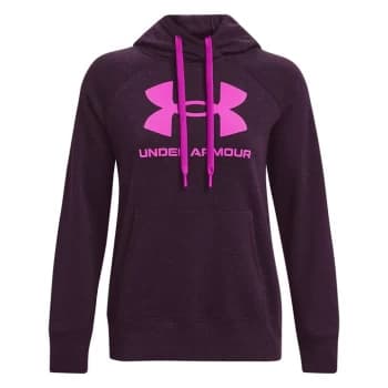 Under Armour Rival Logo Hoodie Womens - Purple