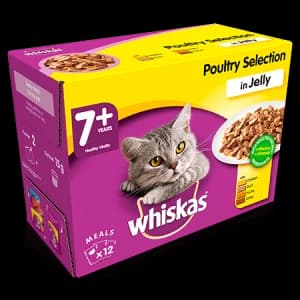 Whiskas 1+ Poultry Feasts in Jelly Cat Food 12 x 85g