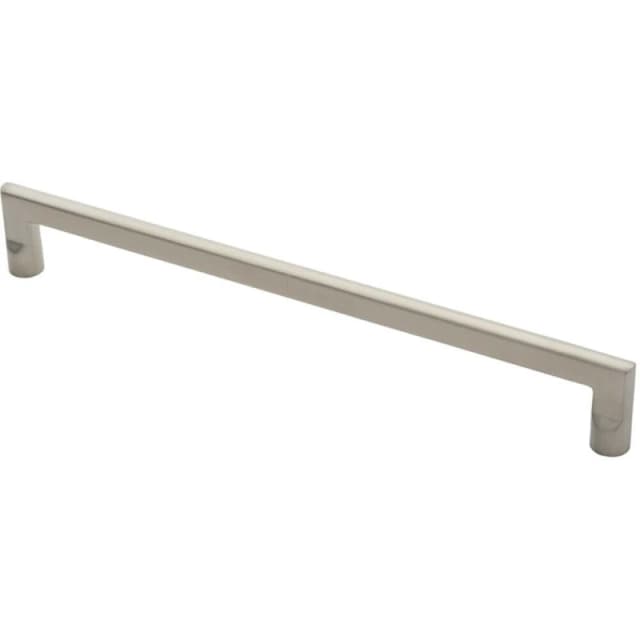 Loops Flat D Bar Door Pull Handle 475 x 15mm 350mm Fixing Centres Satin Steel Metallics unisex