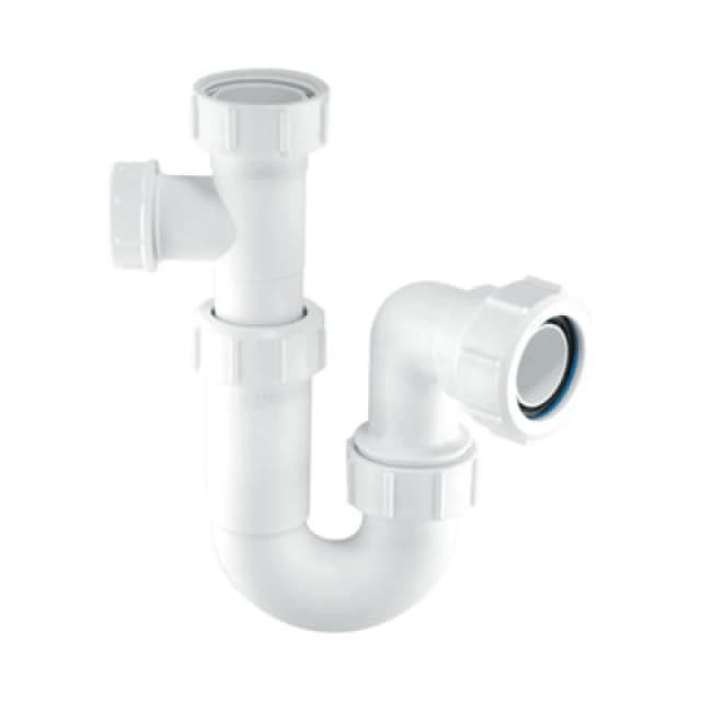 McAlpine ASA10-SP 75mm Water Seal Multifit Outlet Tubular Swivel Basin Trap White