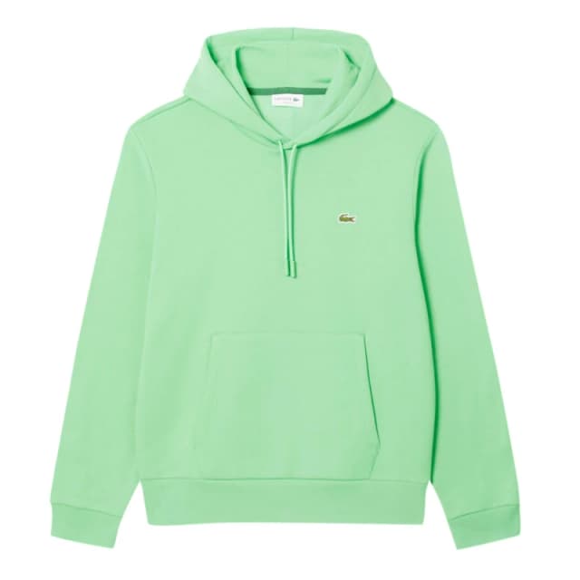 Lacoste Organic Cotton Fleece Hoodie Green male XS