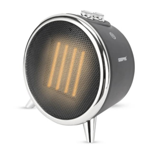 Geepas PTC Heater Thermostat 2 Heat Option 750-1500W Cool/Warm/Hot Wind Black unisex