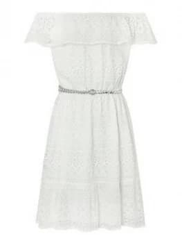 Monsoon Girls Storm Leah Lace Dress - Ivory