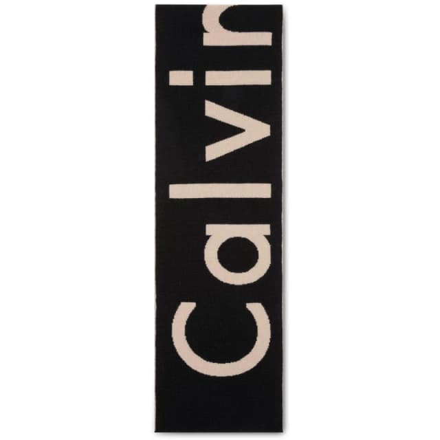 Calvin Klein Womens Logo Midweight Scarf Scarves One Size Black 90206803000