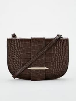 Karen Millen Manhattan Mini Crossbody Bag - Chocolate