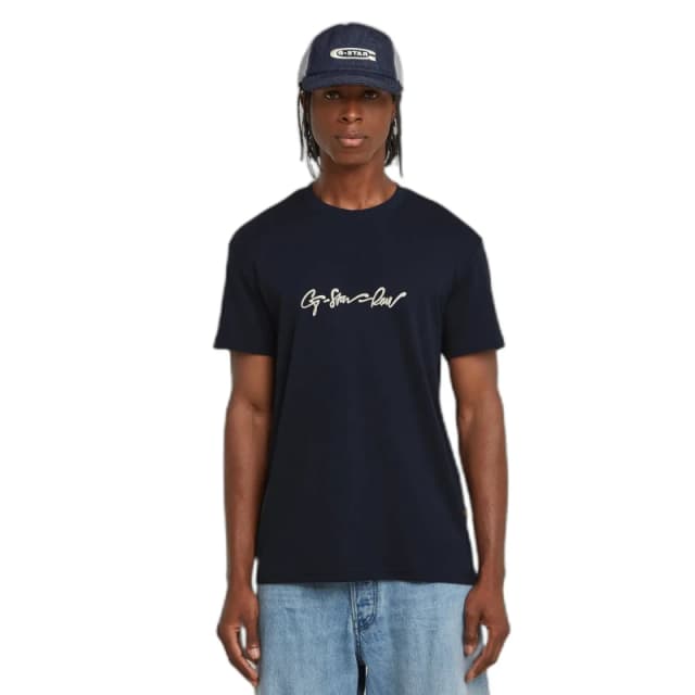 G-Star T-Shirt G-Star G-script Bleu Unisex S