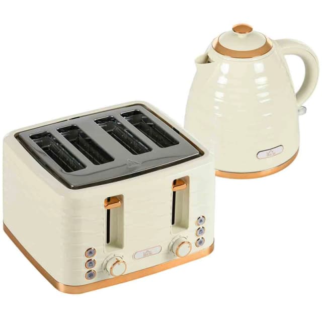 Homcom 800-162V70BG 1.7L Kettle & 4 Slice Toaster Bundle