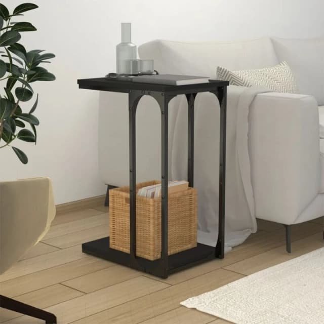 VIDAXL Side Table Black 40x30x60cm Engineered Wood Vidaxl 8720845718473