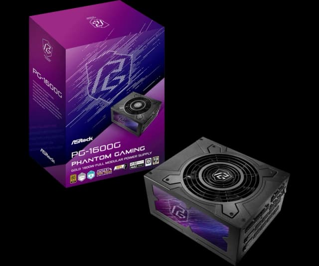 ASRock PG-1600G 1600W Fully Modular 80+ Gold ATX Power Supply - Black