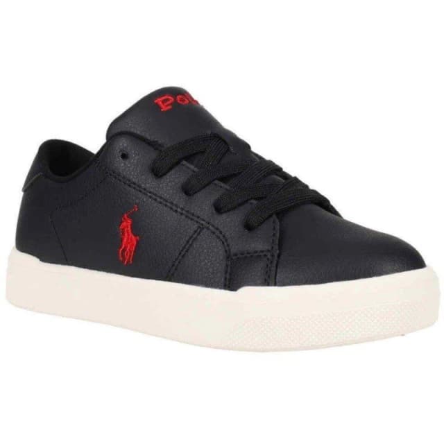 Polo Ralph Lauren Juniors Sutton Low-Top Trainers Black/Red male 6 (39)