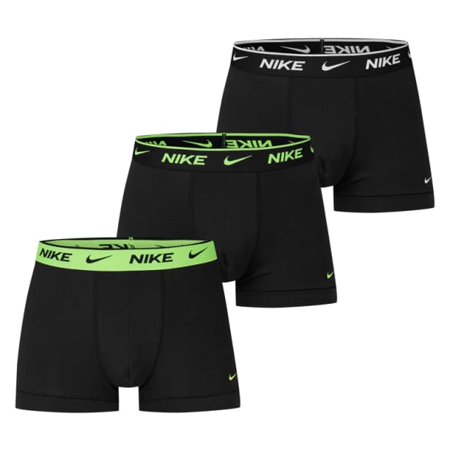 Nike 3 Pack Everyday Cotton Trunks Mens Volt/Blk/Blk male X Small