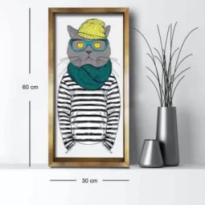 3060AHS-005 Multicolor Decorative Framed MDF Painting