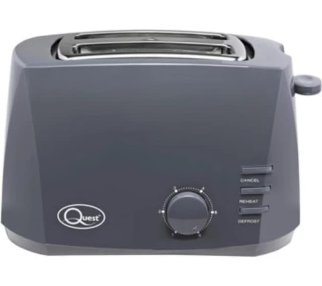 QUEST 34920 2-Slice Toaster - Grey, Silver/Grey 5025301349202