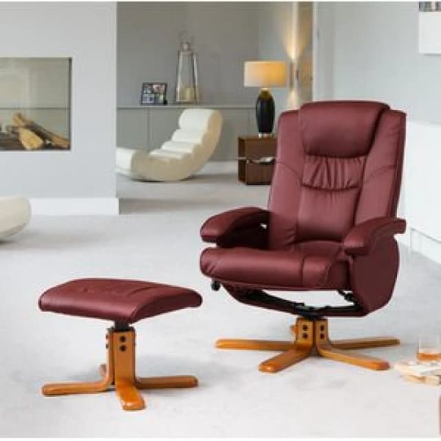 Artemis Home Severn Swivel Recliner Burgundy