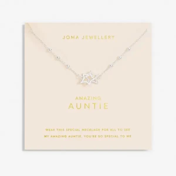 Forever Yours Amazing Auntie Silver Plated 46cm + 5cm Necklace 6715