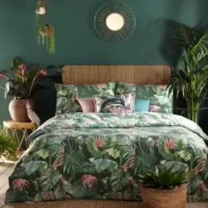 Furn. Amazonia Super King Duvet Cover Set Cotton Polyester Jade