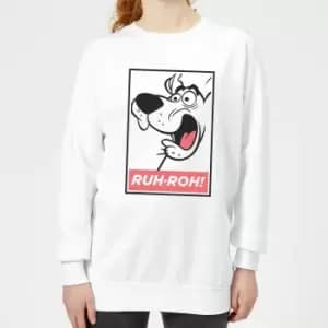 Scooby Doo Ruh-Roh! Womens Sweatshirt - White - L