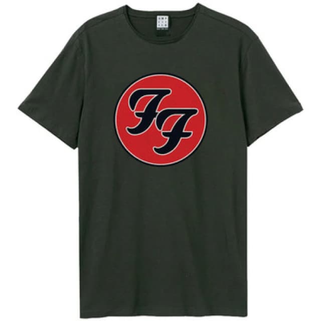 Amplified Amplified Men Double F Logo T-Shirt in Charcoal Size: X-Small Charcoal XS Male 5063238048782