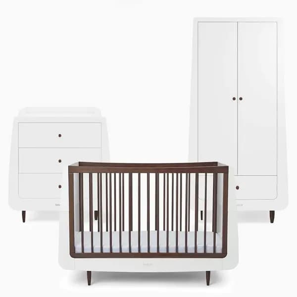 SnuzKot Skandi 3 Piece Nursery Furniture Set 'Ebony'