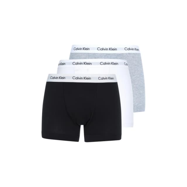 Calvin Klein 3 Pack Cotton Stretch Boxer Shorts Wht/Blk/Gry male X Small