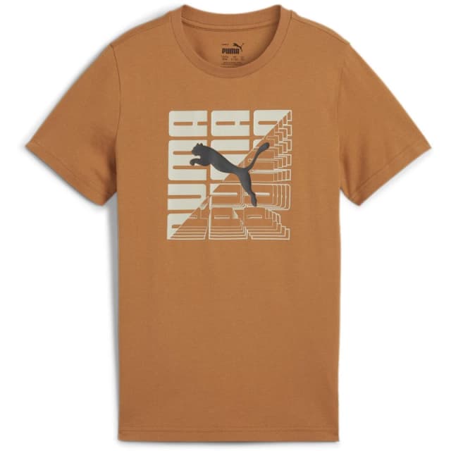 Puma Graphics Tee 1 B T-Shirt Unisex Kids - Brown Brown 7 - 8 Years
