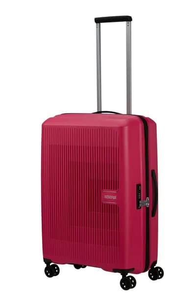 American Tourister Aerostep VZDV5 Medium Hardshell Pink Flash Suitcase