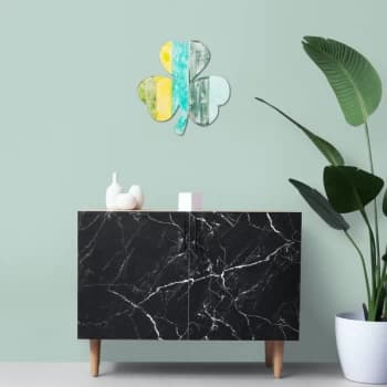 Clover - Multicolor Multicolor Decorative Wooden Wall Accessory