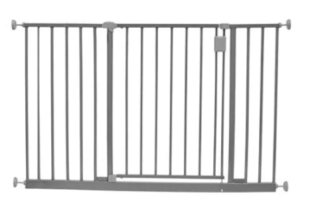 Safetots Extra Wide Hallway Gate, 116Cm - 121Cm, Matt Grey,pressure Fit Baby Gate For Hallways And Wide Spaces