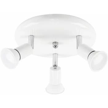3 Way GU10 Ceiling Spotlight - White