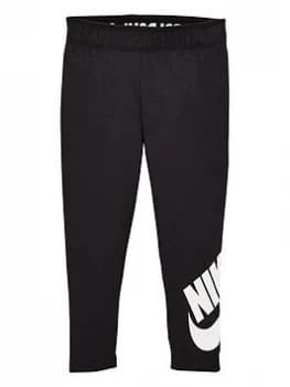 Nike Sportswear Younger Girls Leg-A-See Leggings - Black, Size 3-4 Years, Women