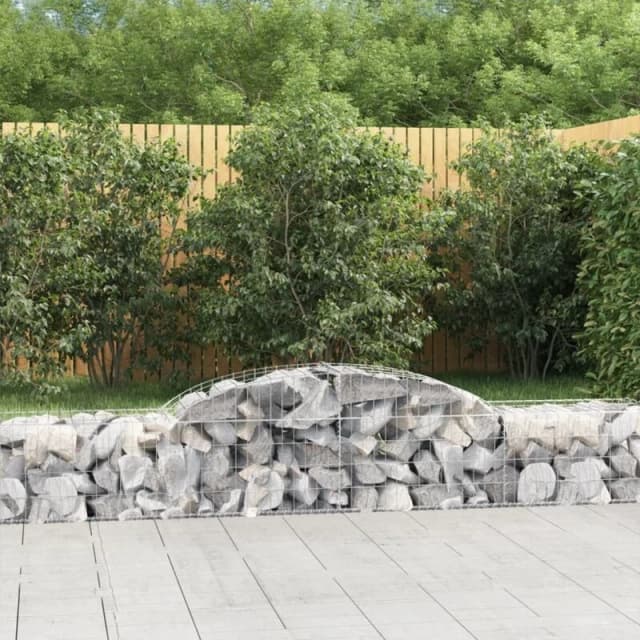 VIDAXL Vidaxl - Arched Gabion Baskets 3 pcs 300x50x40/60cm Galvanised Iron 3146648