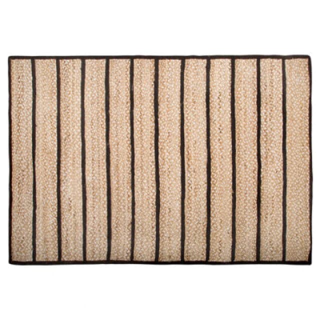 Beliani Rug Karadona Beige 140 X 200 Cm Jute