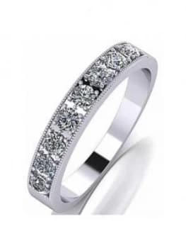 Moissanite Platinum 0.5Ct Total Eternity Ring